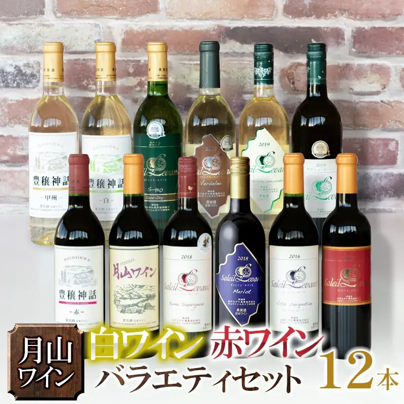 月山ワイン　赤・白ワイン12本セット　H96-201