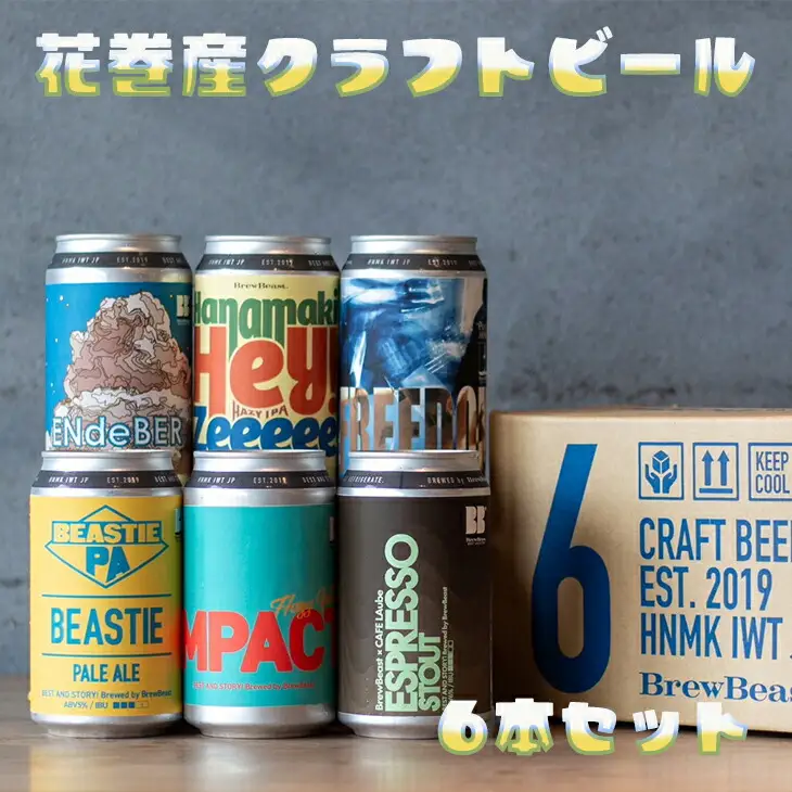 花巻産クラフトビールおまかせ6本セット（350ml×6本） 【1817】