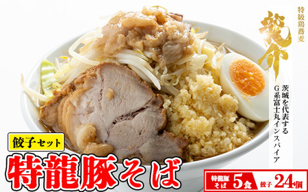 【セット商品】特龍豚そば×5食＋龍介餃子24個入り×1食セット ※着日指定不可 ※離島への配送不可
