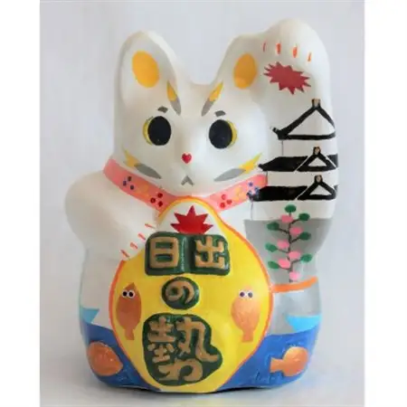 開運!招き猫ひーにゃん(お城4)AN13_猫雑貨 置物 猫グッズ ハンドメイド  開運  猫  まねき猫  招福  インテリア  お土産  ネコ_【1481627】