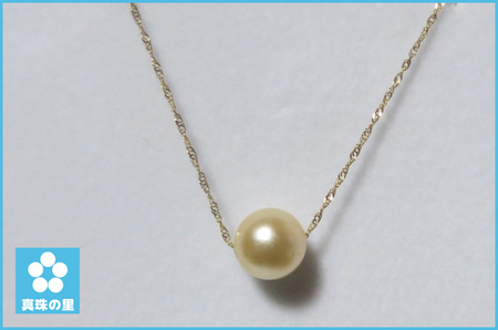 真珠の里　大珠アコヤ真珠8.5-9ｍｍ　スルーネックレス / 18金 あこや ネックレス ペンダント 真珠 伊勢志摩 志摩 アクセサリー ギフト パール 母の日 ホワイトデー クリスマス 入学式 卒業式 結婚式 冠婚葬祭