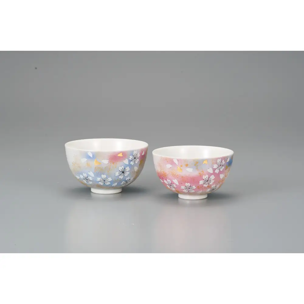 組飯碗　花の舞 民芸品 工芸品 雑貨 キッチン雑貨 キッチン用品 お茶碗 茶碗