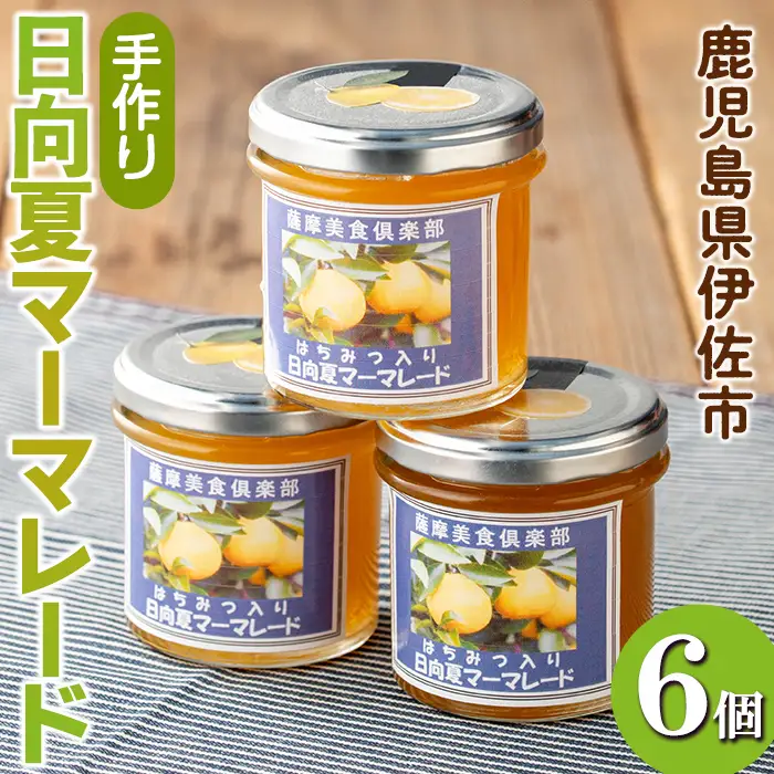 isa549 手作りはちみつ入り日向夏マーマレード(計6個・各140g) 日向夏 加工食品 果物 フルーツ 詰め合わせ 果肉 柑橘 低糖 ハンドメイド ジャム ギフト【薩摩美食倶楽部】