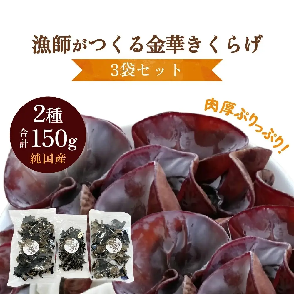 金華きくらげ（乾燥）漁師がつくる セット