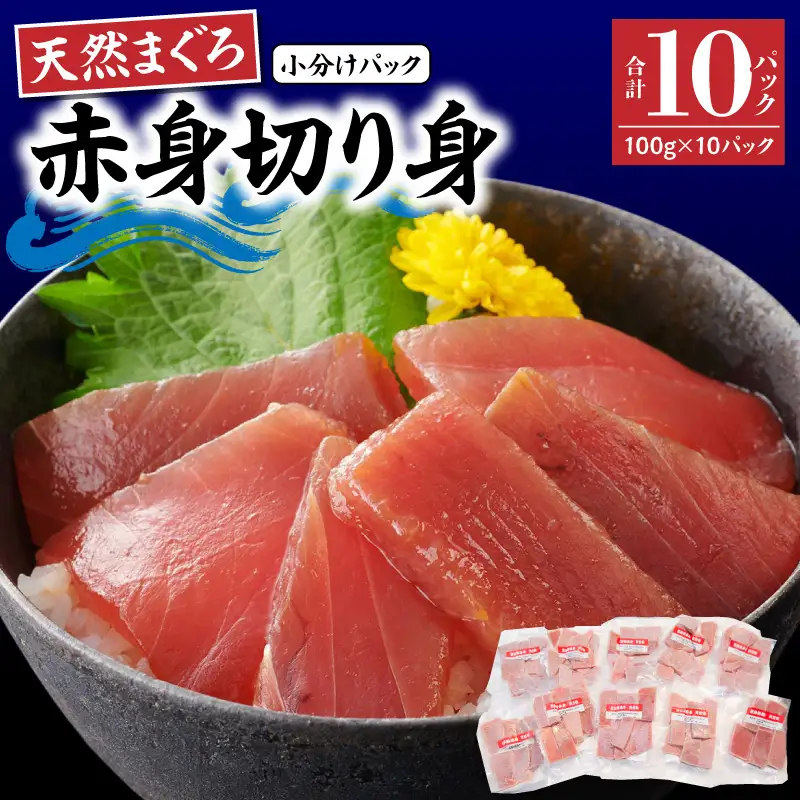 ＜選べる配送月＞【 神奈川県漁連 】 ＜ 小分けパック で 使いやすい ＞切れてる 天然マグロ 100g×10パック  M077-005 冷凍 マグロ