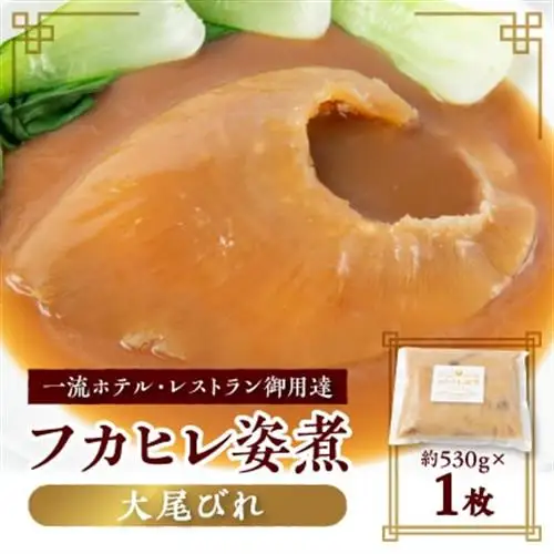 「フカヒレ姿煮」大尾びれ1枚入り(530g×1枚)　尾びれ重さ約201-240g【配送不可地域：離島】【1414092】