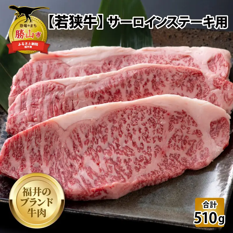 若狭牛 サーロインステーキ 510g(170g×3) [C-058002]