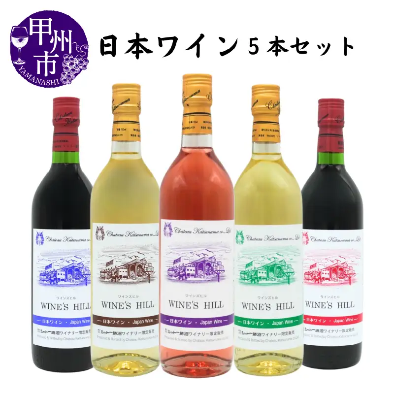 シャトー勝沼 日本ワイン ワインズヒル5本セット（MG）C3-651