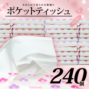 ポケットティッシュ 14W 240個入 ティッシュペーパー ティッシュ ポケットティッシュ