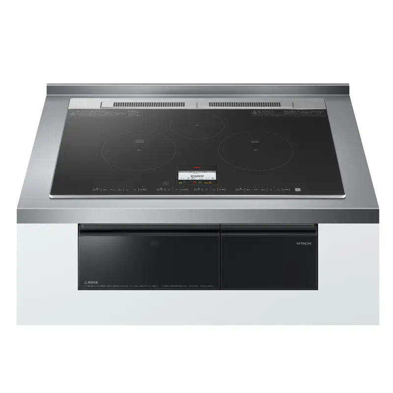 【IHクッキングヒーター】3口IH鉄・ステンレス対応 HT-N8AKTWF(K)トッププレート幅75cm[ビルトインからビルトインのみの工事]【 日立 家電 茨城県 日立市 】