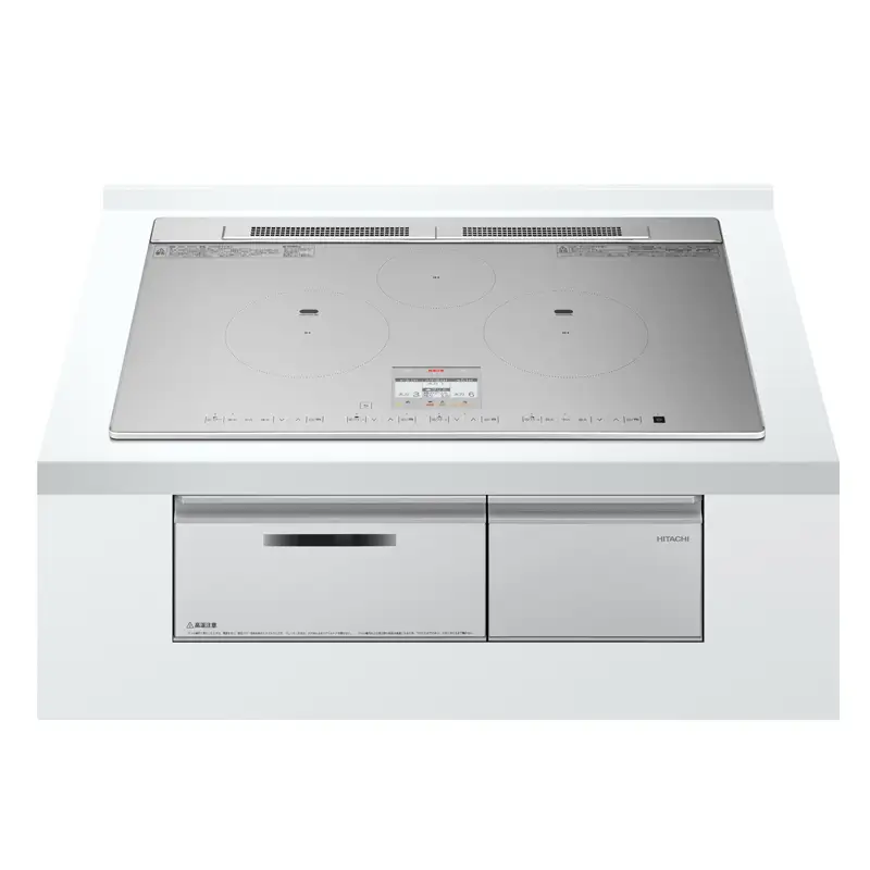 【IHクッキングヒーター】3口IH鉄・ステンレス対応 HT-N8ASTWF(S)トッププレート幅75cm[ビルトインからビルトインのみの工事]【 日立 家電 茨城県 日立市 】