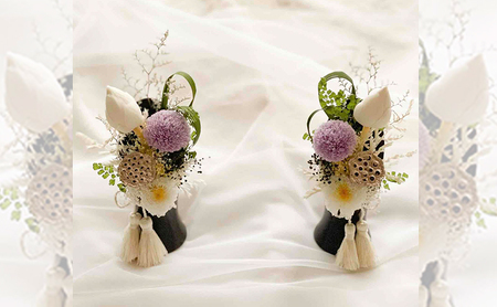 プリザーブドフラワー 仏花 蓮 の 蕾 2個 セット 花 フラワー 