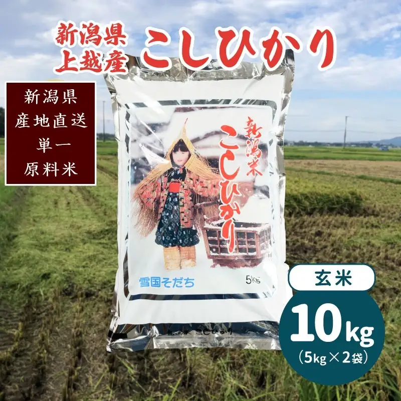 コシヒカリ 玄米 10kg 美味安全栽培 玄米 新潟県上越産