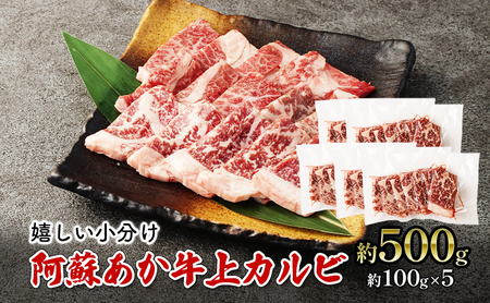 あか牛 上カルビ 阿蘇 焼肉用 あか牛【約500g】