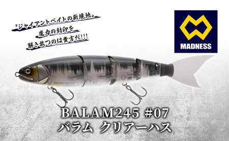 ルアー BALAM245 クリアーハス バス釣り ルアー