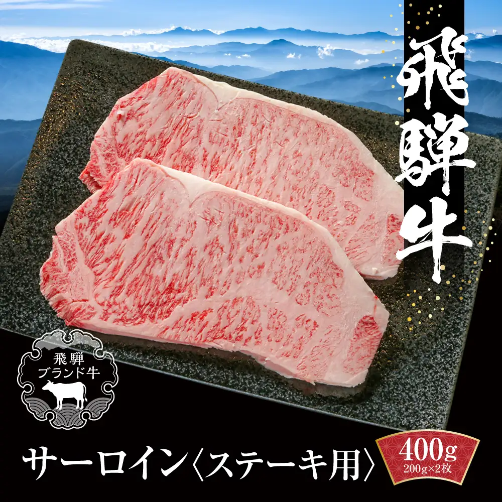 飛騨牛 サーロインステーキ 400g（200ｇ×2） 黒毛和牛 和牛 MZ019