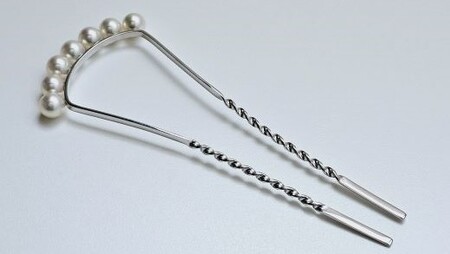 こだわりの逸品、志摩市産アコヤ真珠のかんざし あこや かんざし 真珠 伊勢志摩 志摩 アクセサリー ギフト パール 母の日 ホワイトデー クリスマス 入学式 卒業式 結婚式 冠婚葬祭 着物 和装 ジュエリー