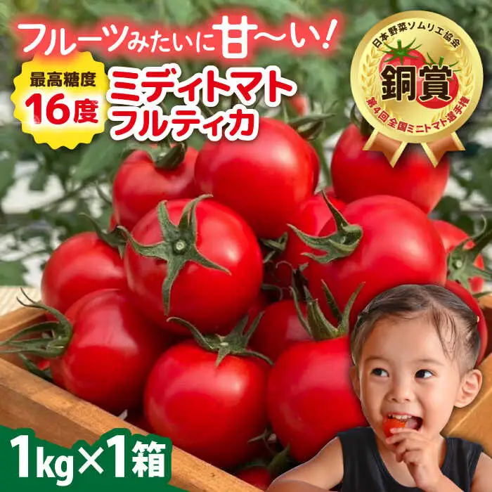 【先行受付】フルティカ 1kg 【2026年11月以降順次発送】糸島市 / かわぞえ農園 トマト 中玉トマト  [AAM005]