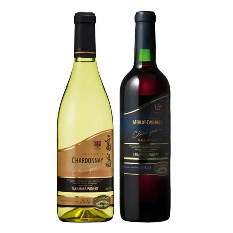 ワイン 高畠クラシック シャルドネ720ml メルロー&カベルネ・ソーヴィニヨン720ml 各1本 セット