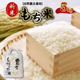 カワノ農園 もち米5kg(自然農法栽培) _U70-0273