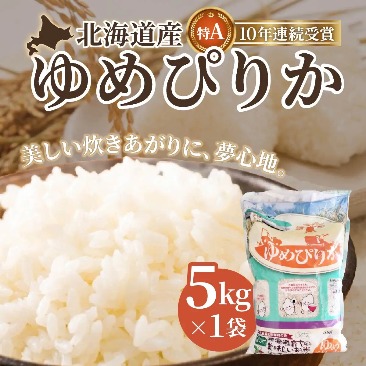 【令和7年産】北海道産 ゆめぴりか5kg HOKK003 