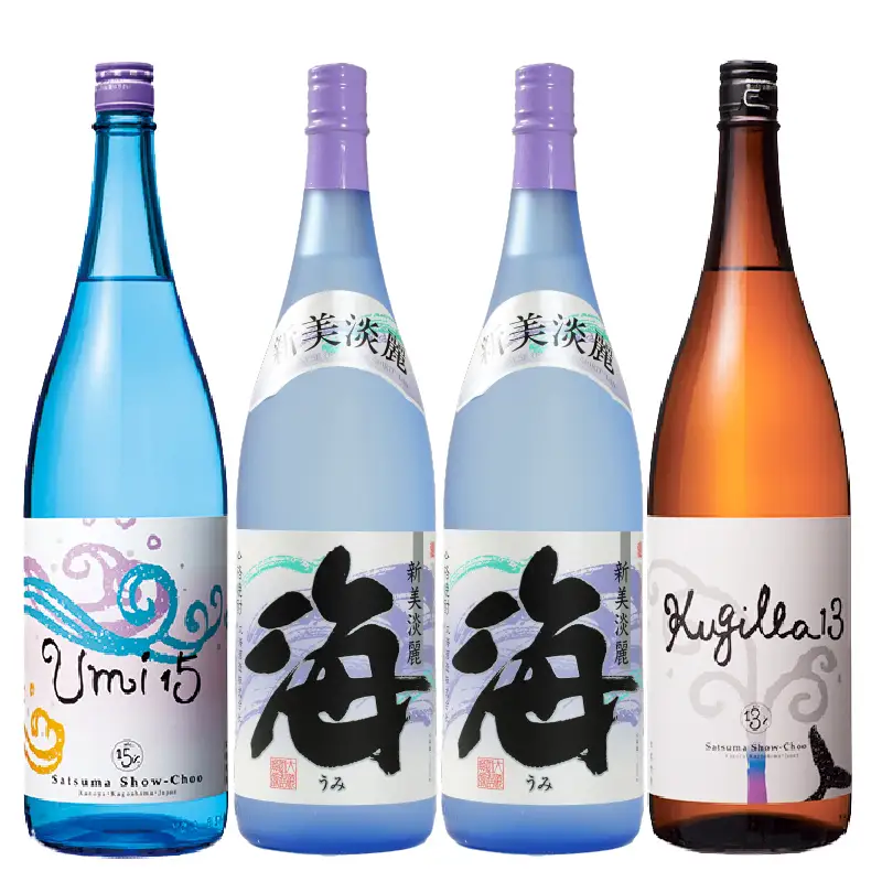 672-1 おすすめ焼酎！海と海わり・くじらわりの1.8L4本セット KN034-013 酒 焼酎