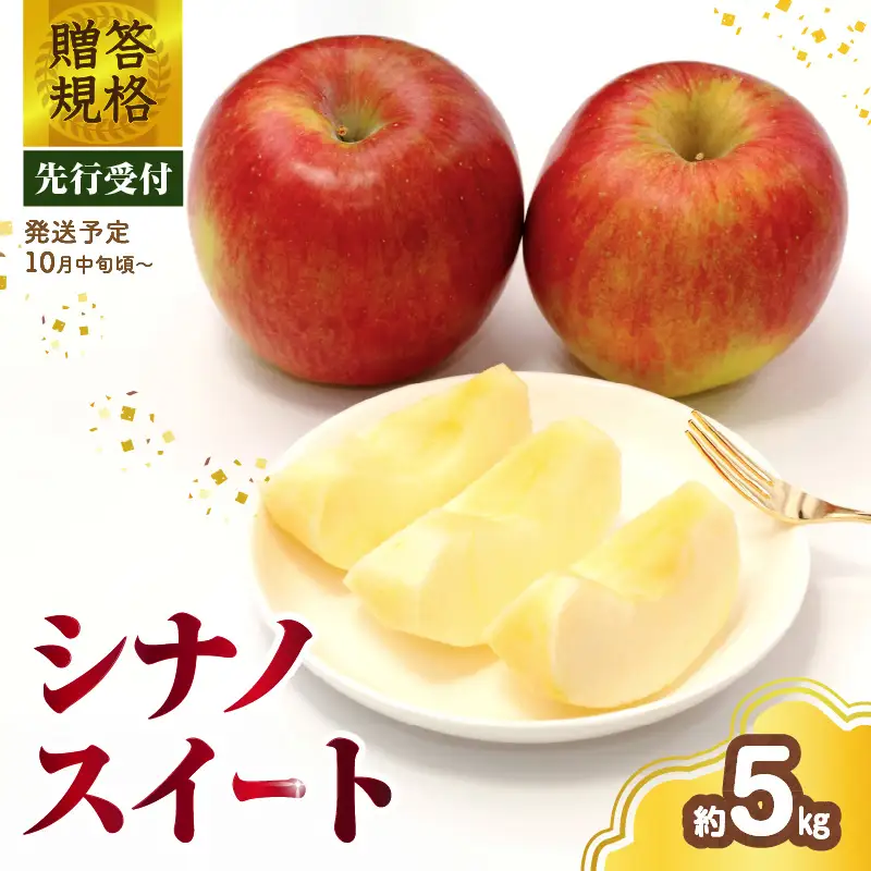 《先行受付》 贈答規格 シナノスイート約5kg（特秀～秀14～20玉）【2026年10月中旬頃～発送予定】【大江町産・山形りんご・りんご専科 清野】 015-056