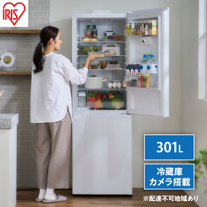 冷蔵庫 カメラ付き冷凍冷蔵庫 301LIRSN-IC30B-W