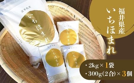 令和５年産 特A いちほまれ 計2.9kg（2kg × 1袋）+（ 300g × 3袋）[m28-a002]