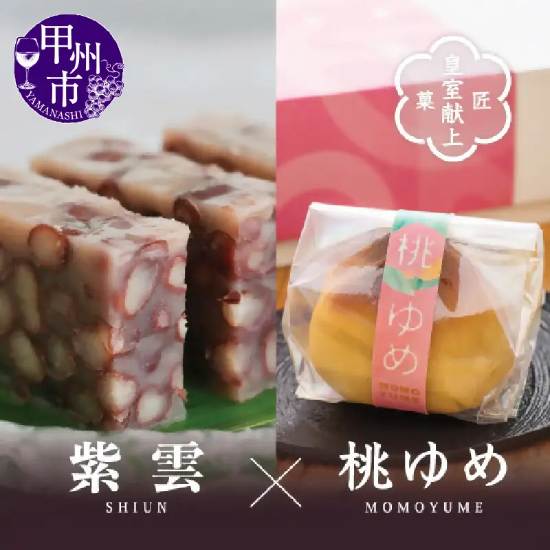 皇室献上菓子舗 三省堂 特製 贅沢蒸羊羹と桃ゆめ8個セット 高級あずきをふんだんに使ったようかんと小桃を使った大人な焼き菓子（VYD）B15-931