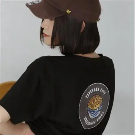 バックプリント 館山市 マンホールTシャツ 黒 Sサイズ【1489884】
