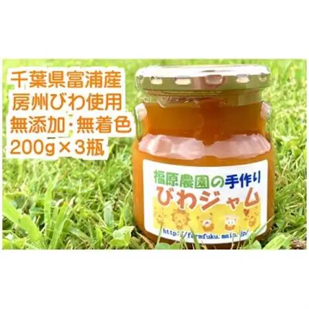 福原農園の無添加びわジャム(200g×3瓶)セット【1487224】