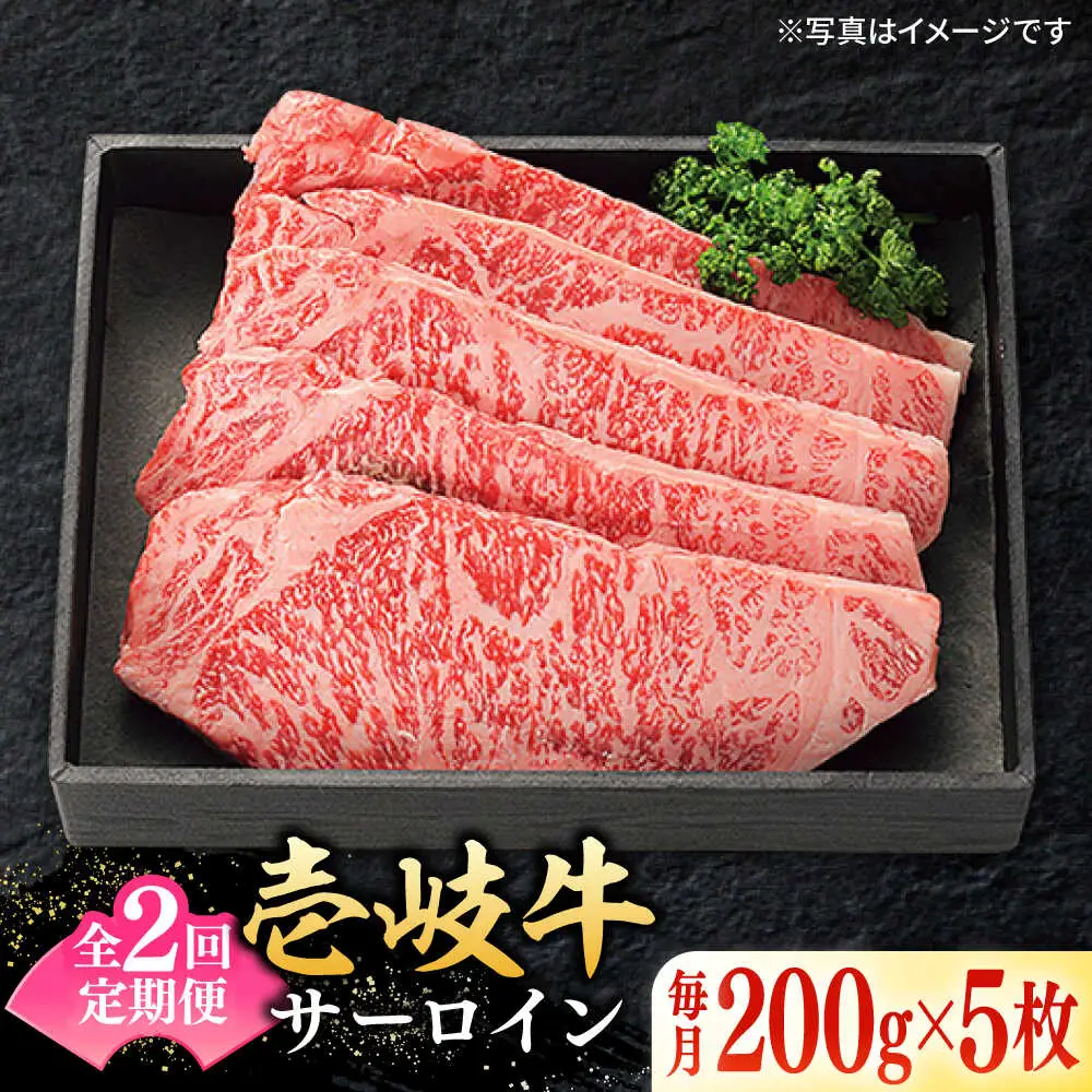 【全2回定期便】 特選 壱岐牛 サーロインステーキ 200g×5枚《壱岐市》【太陽商事】 肉 牛肉 サーロイン ステーキ サーロインステーキ 赤身 焼肉 焼き肉 定期便[JDL110] 九州
