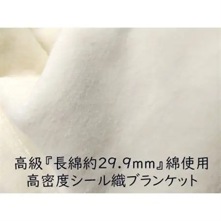 綿100%綿毛布 厚手タイプ クリーム_雑貨・日用品 毛布 寝具 _【1371955】