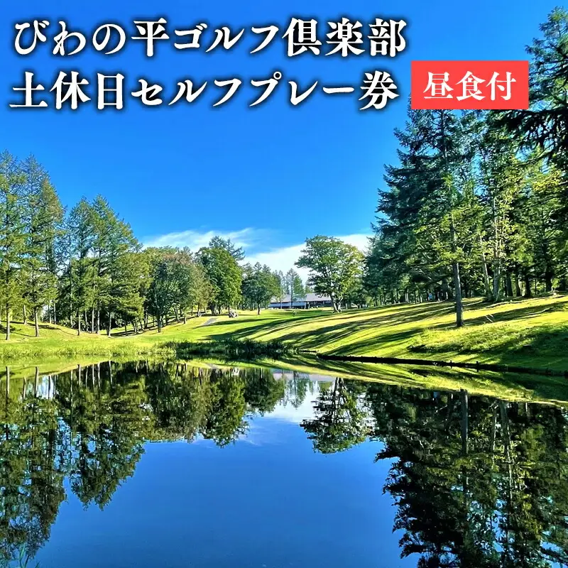 土休日 昼食付 びわの平ゴルフ倶楽部 プレー券[hi-0018-003]
