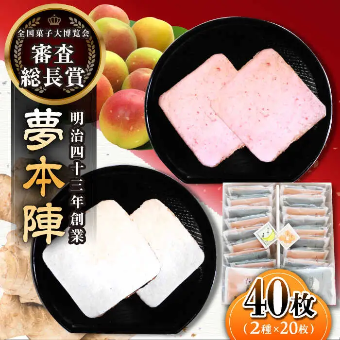 夢本陣 40枚（2種×20枚） /恵比須堂 [UBQ017] 煎餅 せんべい