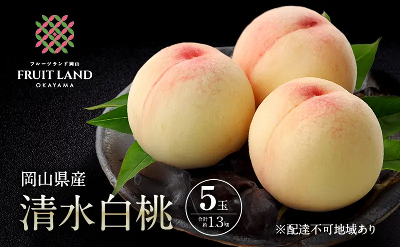 桃 2027年 先行予約 清水白桃 5玉 合計約1.3kg もも モモ 岡山県産 国産 フルーツ 果物 ギフト