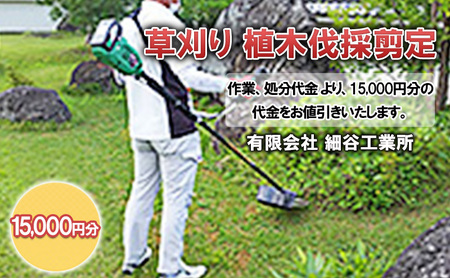【草刈り代行】実家や空き家のお庭の手入れ・植木剪定伐採に使えるサービス（15,000円分）雑草・ご近所トラブル対策に 長野県 上田市