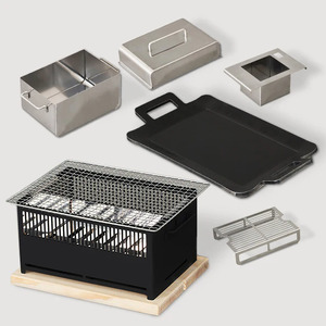 【Hot Camp】＋Baseフルセット (オールインワン炭焼き器) 耐熱黒塗装タイプ