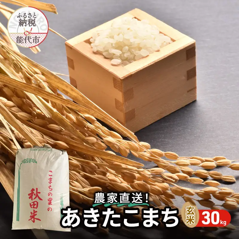 【先行予約】玄米 30㎏ あきたこまち 令和8年度 玄米