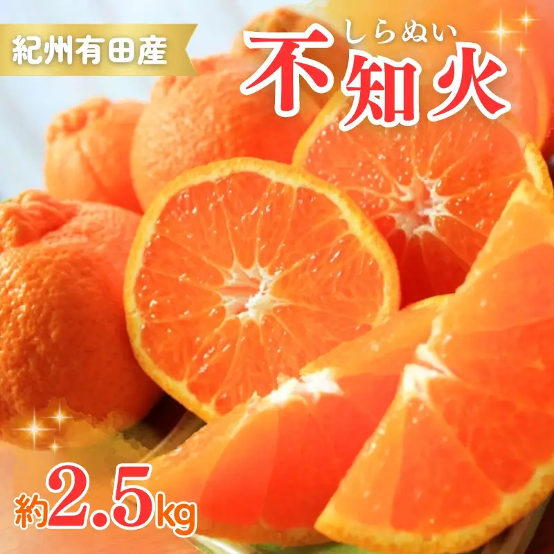 【先行予約】紀州有田産不知火(しらぬひ) 2.5kg ※2027年2月中旬頃〜3月中旬頃に順次発送予定（お届け日指定不可）/ みかん 不知火 和歌山 フルーツ 有田【uot794】
