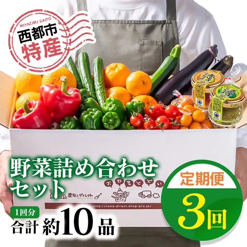 【3回定期便】西都市旬の特産詰め合わせセット 野菜・スイートコーン等＜32-4a＞野菜