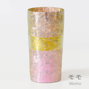 チタン二重タンブラー 木肌 プレミアム (モモ) 350ml