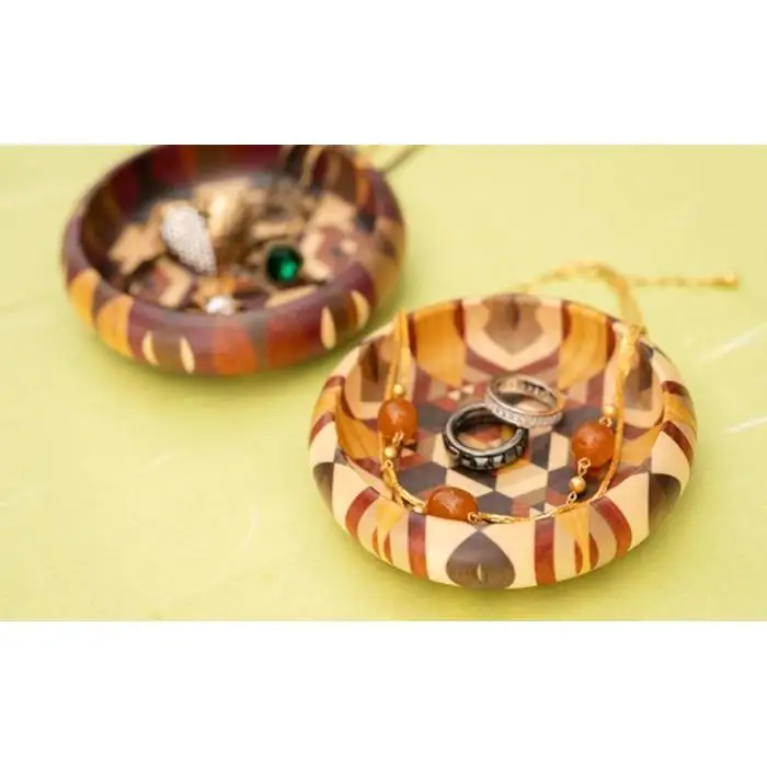 ≪箱根寄木細工≫アクセサリートレイ［工芸品工芸品］