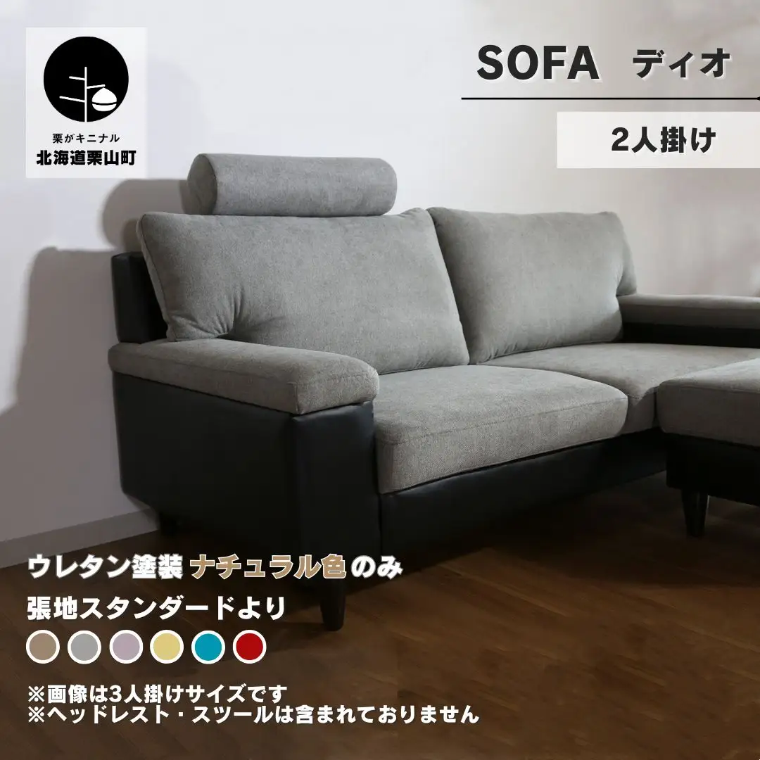 ソファー 2人掛け【張地（スタンダード）から選択可】シンプルモダン（ディオ）