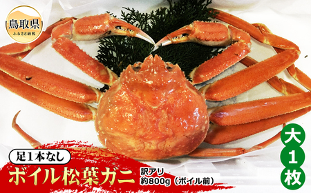  【魚倉】足1本なしボイル松葉ガニ訳あり 大 約800g（ボイル前）【期間限定】_T2600160