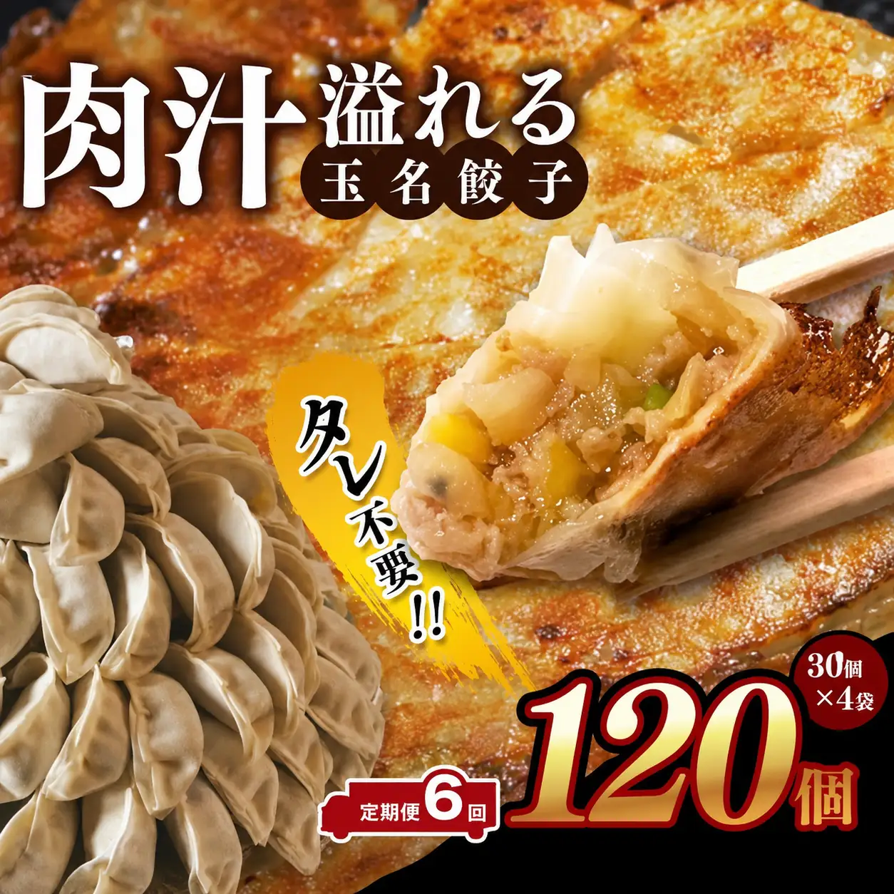 【 定期便 6回 】玉名餃子 120個 （30個×4袋）