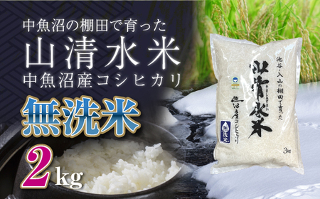 新潟県魚沼産コシヒカリ「山清水米」無洗米2kg 