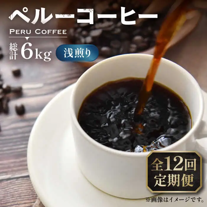【全12回定期便】ペルーコーヒー 浅煎り 250g×2[VAS205]珈琲 コーヒー 有機