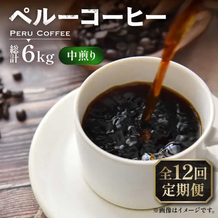 【全12回定期便】ペルー コーヒー 中煎り 250g×2[VAS211]珈琲 コーヒー 有機